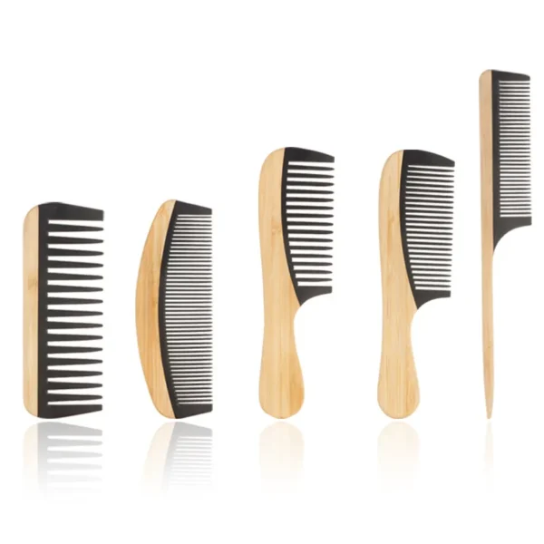 Natural Bamboo Wooden Tail Hair Combs - Image 6