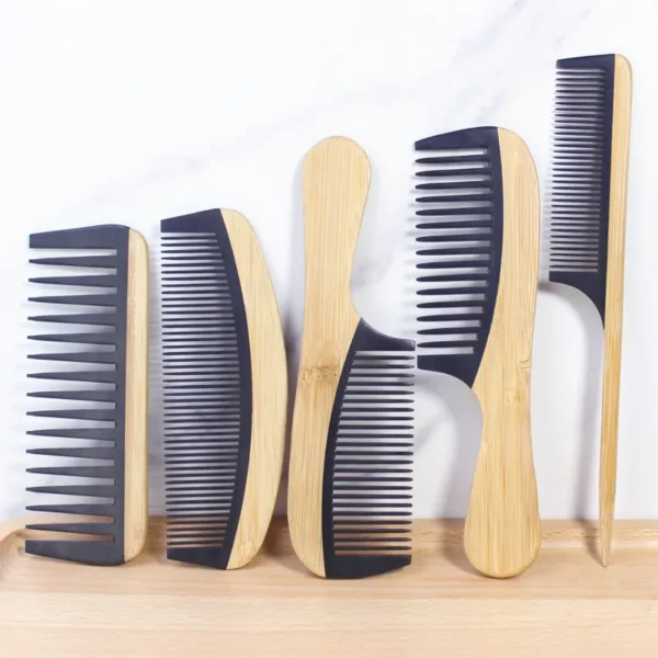 Natural Bamboo Wooden Tail Hair Combs