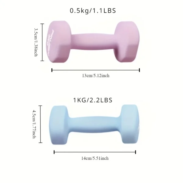 0.5x2KG Cast Iron Hand Weights Dumbbell Fitness Equipment - Image 3