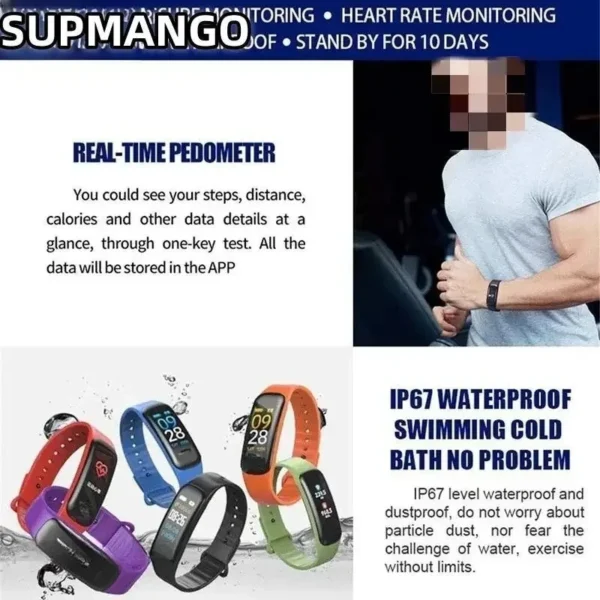 C1 P Smart Watch Bluetooth Fitness Tracker - Image 3