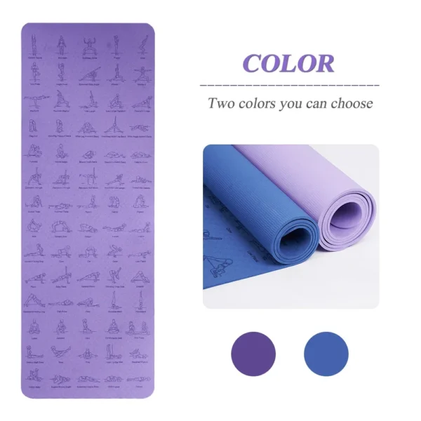 Premium TPE Yoga Mat - 183cm x 61cm, Anti-Skid Fitness Mat