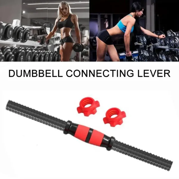 Adjustable Threaded Dumbbell Handle Bar Extension Set - Image 2