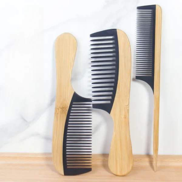 Natural Bamboo Wooden Tail Hair Combs - Image 5