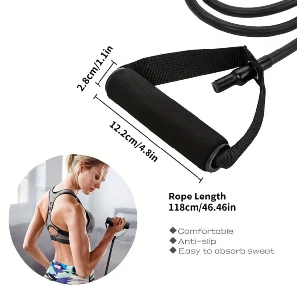 1pc 4-Level Resistance Bands with Handles - Image 2