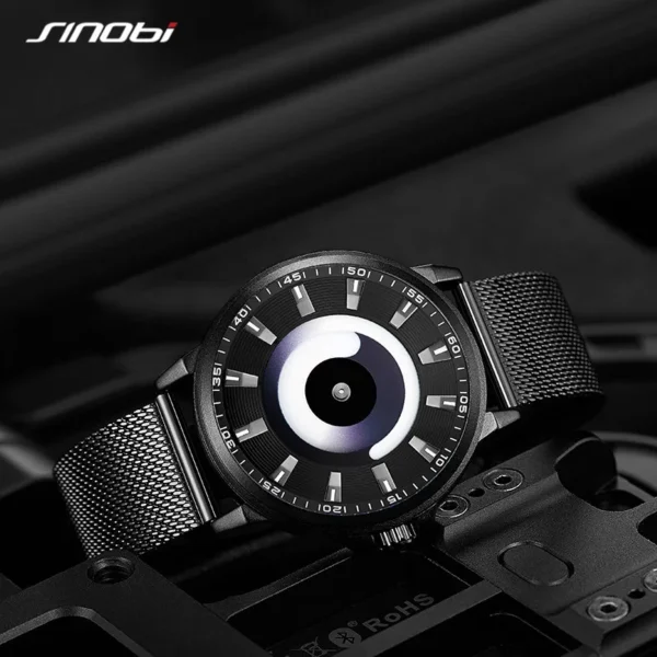 SINOBI Luxury Men's Quartz Sports Watch – Creative Design, Vortex Movement, Fashion Wristwatch - Image 3