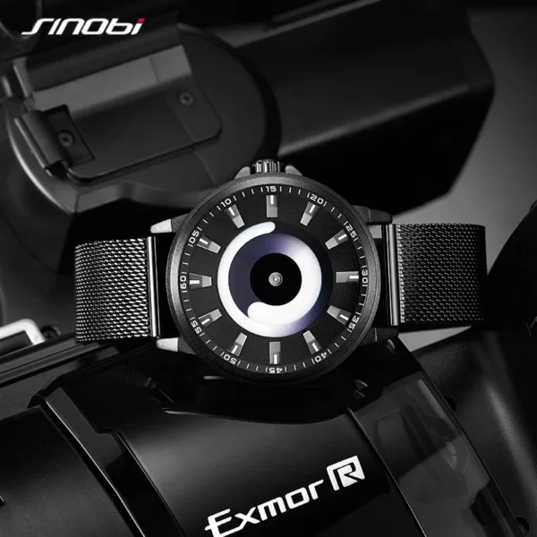 SINOBI Luxury Men's Quartz Sports Watch – Creative Design, Vortex Movement, Fashion Wristwatch - Image 4