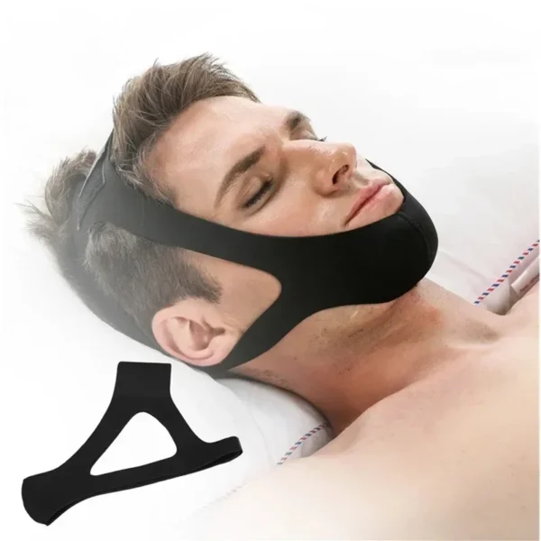 Anti-Snoring Chin Strap for Men & Women – Triangular Mouth Guard Sleep Aid for Better Breathing & Snore Relief