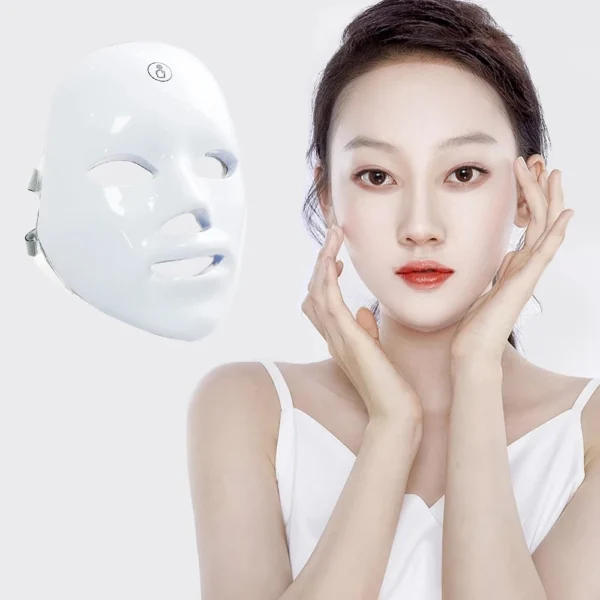 7-Color LED Facial Mask - Photon Therapy for Acne, Skin Rejuvenation, and Wrinkle Removal - Image 3