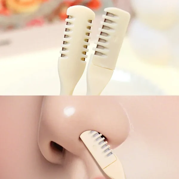 Double-Head Nose Hair Trimmer & Grooming Scissors – Portable, Non-Slip Design (2-Pack) - Image 5