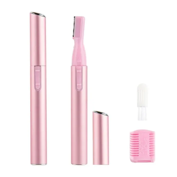 New Multi-Functional Mini Handle Electric Eyebrow Trimmer for Women - Painless, Automatic Shaving & Trimming, Pink/Black - Image 3