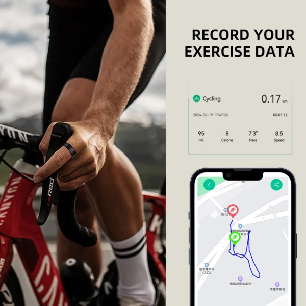 YERSIDA R11M Smart Ring - Heart Rate & Sleep Monitoring, Multi-Sport Modes, IP68 Waterproof, Titanium Steel for Adults - Image 3