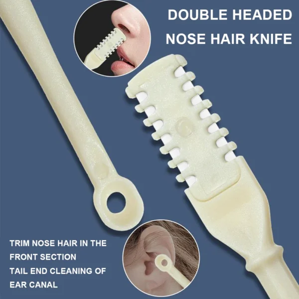 4Pcs Nasal Hair Cutter 360° Rotating Nose Hair Trimmer - 2-in-1 Double Sided Blade for Men and Women - Image 2