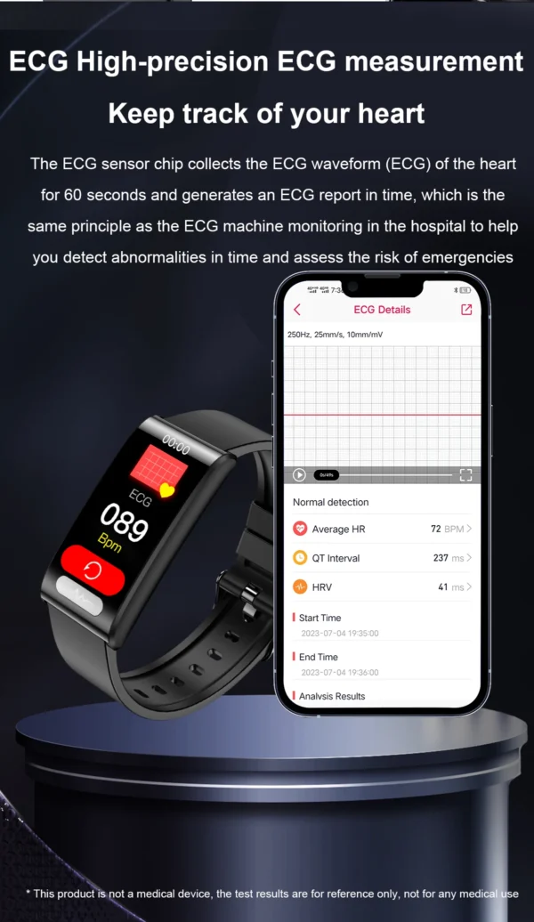 Smart Watch TK70 2025 - ECG, Blood Glucose, Blood Pressure, Temperature & Oxygen Monitoring for Sports and Health Tracking - Image 4