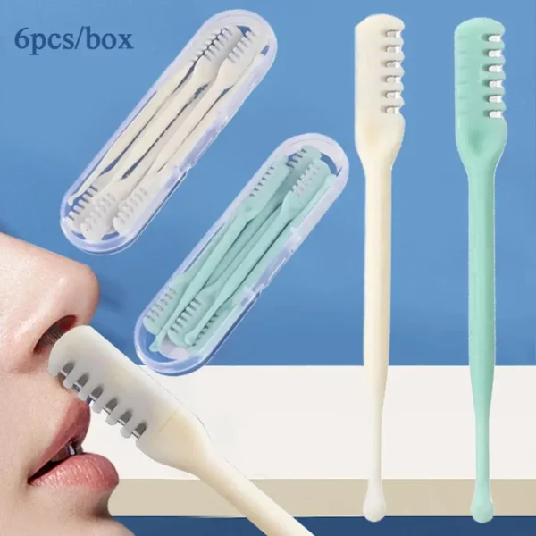 6Pcs 2-in-1 Nose Hair Trimmer Set – Safe & Washable Grooming Tool - Image 2