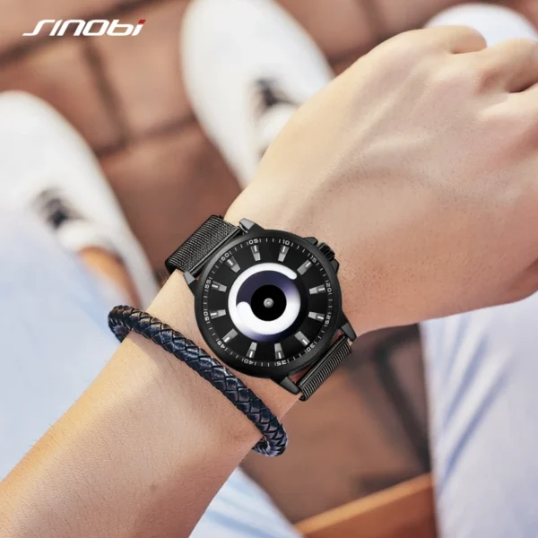 SINOBI Luxury Men's Quartz Sports Watch – Creative Design, Vortex Movement, Fashion Wristwatch - Image 5
