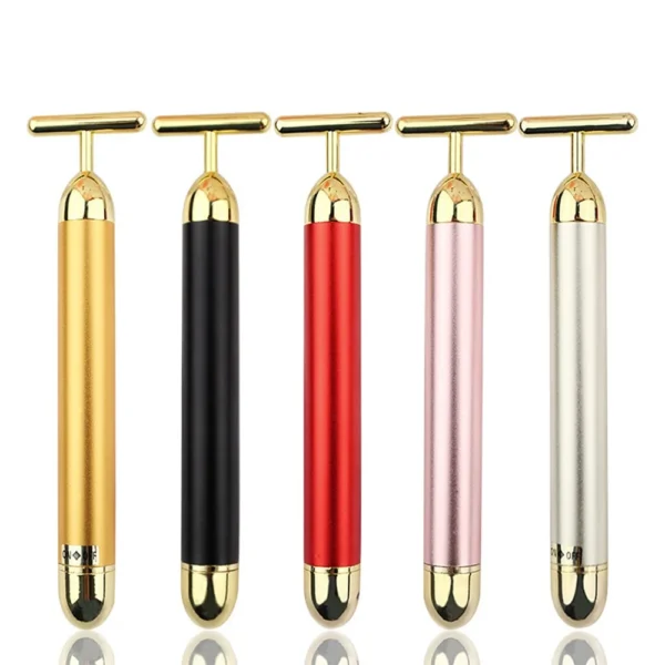 24k Gold Facial Slimming & Firming Massager – Pulse Vibrating Roller for Skin Tightening, Wrinkle Reduction & Lift - Image 6