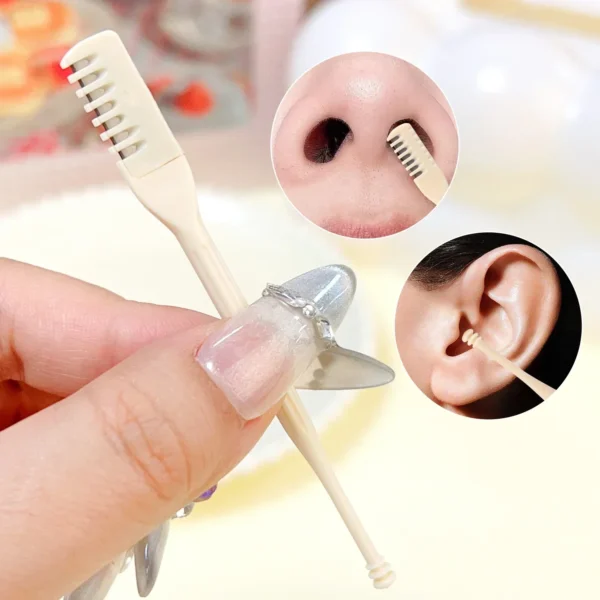 Double-Head Nose Hair Trimmer & Grooming Scissors – Portable, Non-Slip Design (2-Pack) - Image 3