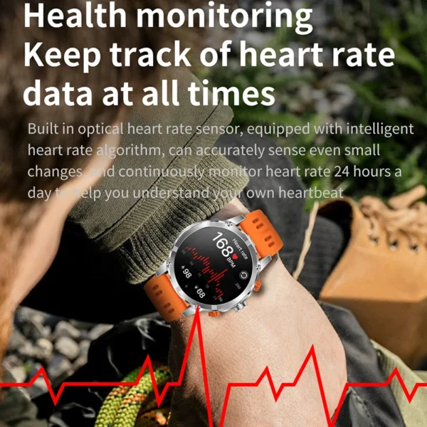 2025 New Real AMOLED Smartwatch for Men | 530mAh Battery, Fitness Tracker, IP67 Waterproof, Bluetooth Call | Compatible with Huawei & Xiaomi - Image 3