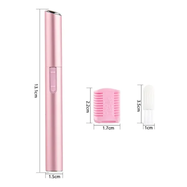 New Multi-Functional Mini Handle Electric Eyebrow Trimmer for Women - Painless, Automatic Shaving & Trimming, Pink/Black - Image 4