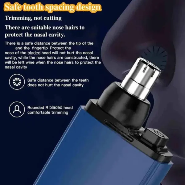 Electric Nose Hair Trimmer with Digital Display – Portable, Washable, & Multi-Purpose Shaver for Men & Women - Image 3