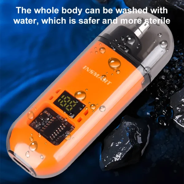 Electric Nose Hair Trimmer with Digital Display – Portable, Washable, & Multi-Purpose Shaver for Men & Women - Image 5